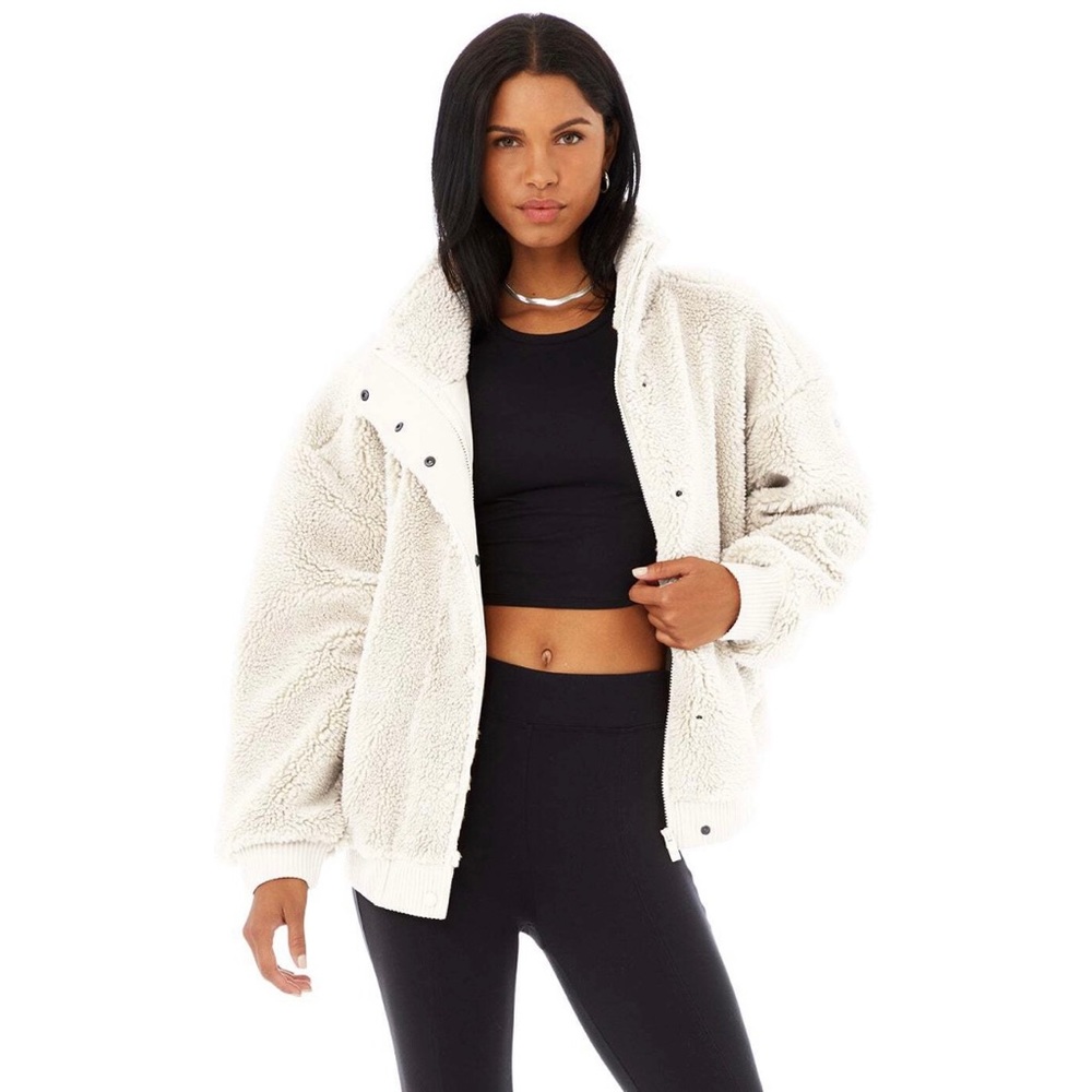 🆕 ALO Yoga Sherpa Varsity Jacket